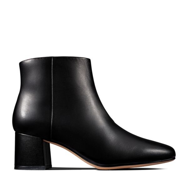 Clarks Womens Sheer Flora Ankle Boots Black | UK-4236078